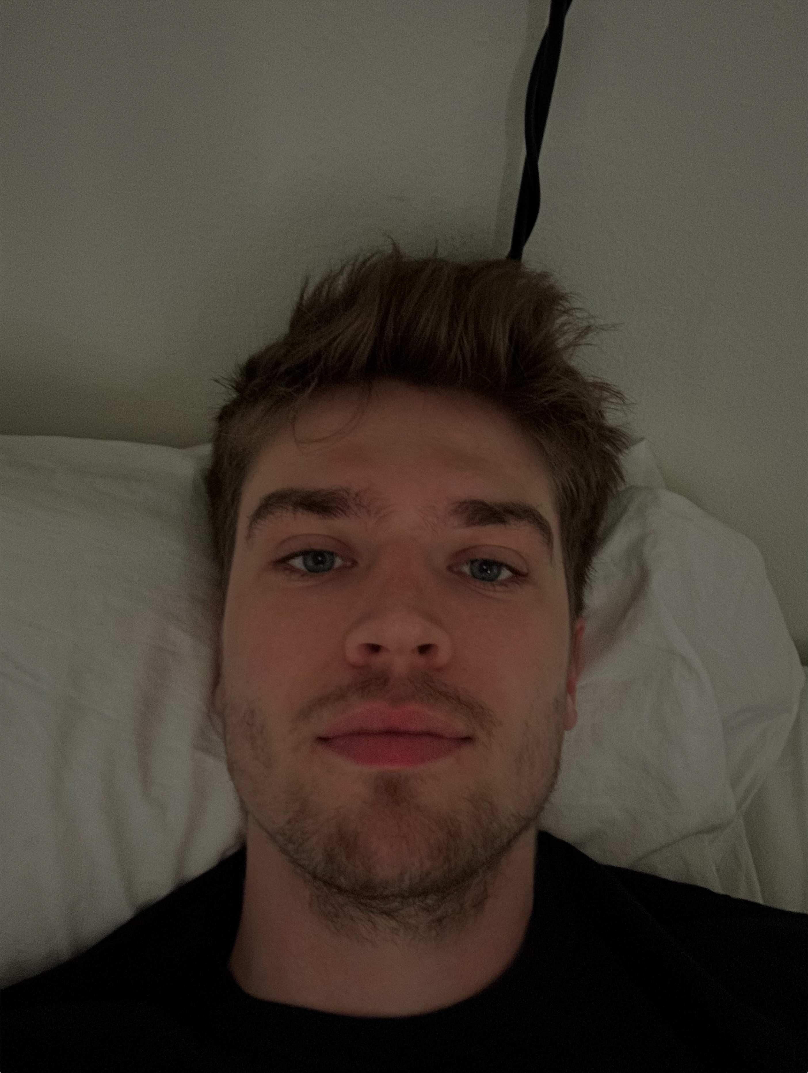 Dark room selfie