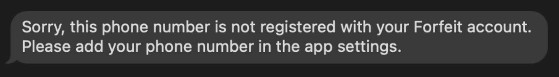 No phone number error
